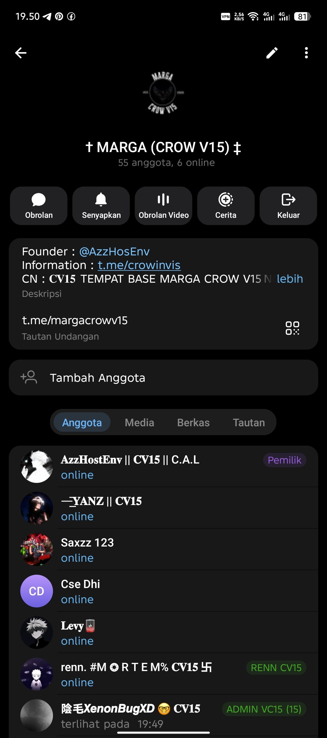 Foto Grup Marga Crow V15